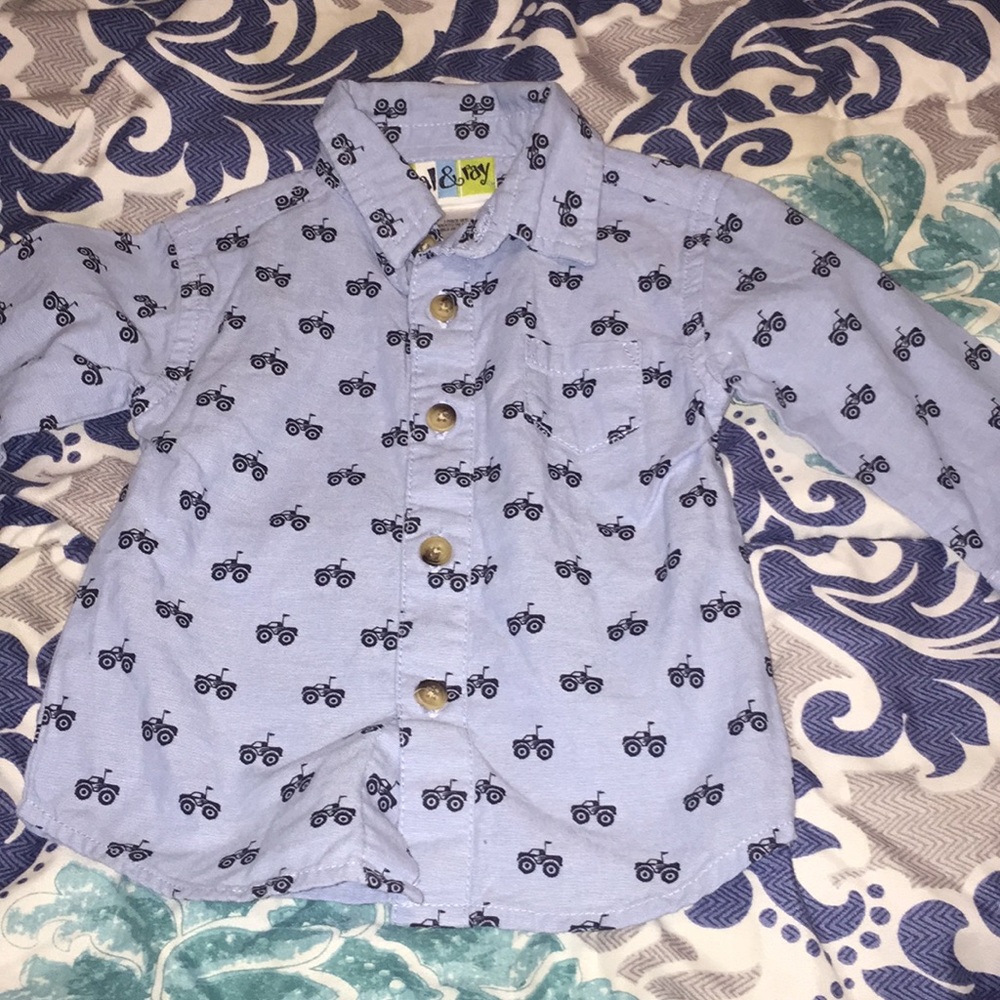 Baby boy dress shirt/ Superman shirt and pants set